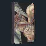 Treasures of the Sea Samsung S4 Wallet Case<br><div class="desc">This art print displays the finest things in nature within the ocean. Find all the different types of sea life in this image including a Conch Seashell,  Sand Dollars,  and Reefs buried deep in the sea. This art collection is a must have in your next Zazzle products.</div>