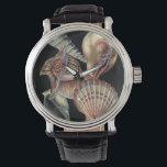 Treasures of the Sea Watch<br><div class="desc">This art print displays the finest things in nature within the ocean. Find all the different types of sea life in this image including a Conch Seashell,  Sand Dollars,  and Reefs buried deep in the sea. This art collection is a must have in your next Zazzle products.</div>