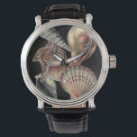 Treasures of the Sea Watch<br><div class="desc">This art print displays the finest things in nature within the ocean. Find all the different types of sea life in this image including a Conch Seashell,  Sand Dollars,  and Reefs buried deep in the sea. This art collection is a must have in your next Zazzle products.</div>