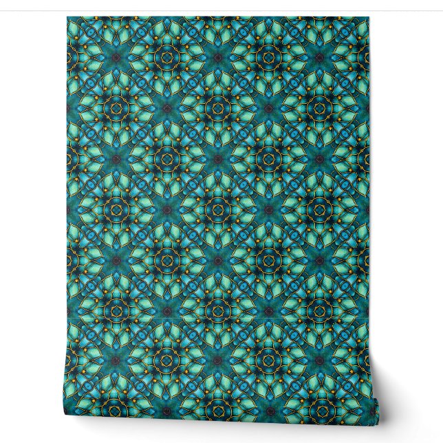 Treasures of Turquoise Wallpaper (Unrolling)