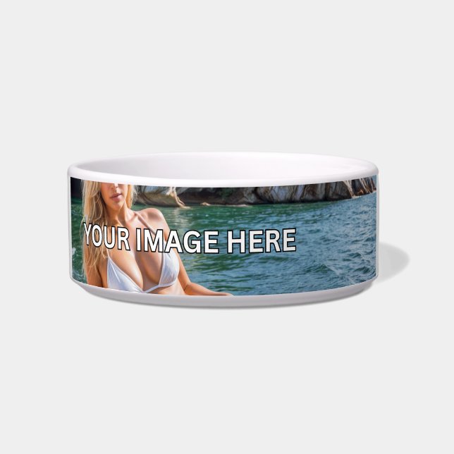 TREAT! 🐾 Custom Pet Bowl – Add Image or Text (Front)