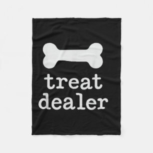 Treat Dealer Quote With Paw Graphic Fleece Blanket