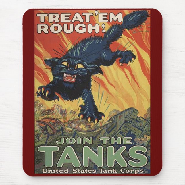 Treat Em Rough-1918 Mouse Mat (Front)