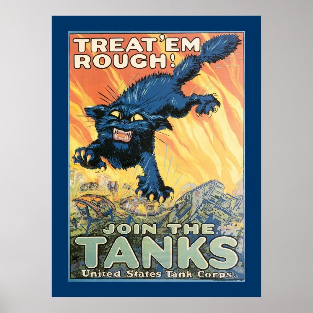 Treat 'em Rough - Join the tanks Poster (Front)