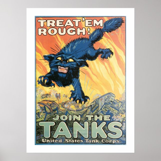 Treat 'em Rough - Join the tanks Poster (Front)