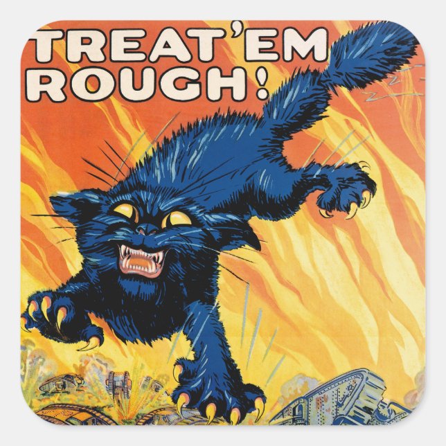 Treat 'em Rough - Join the Tanks Square Sticker (Front)