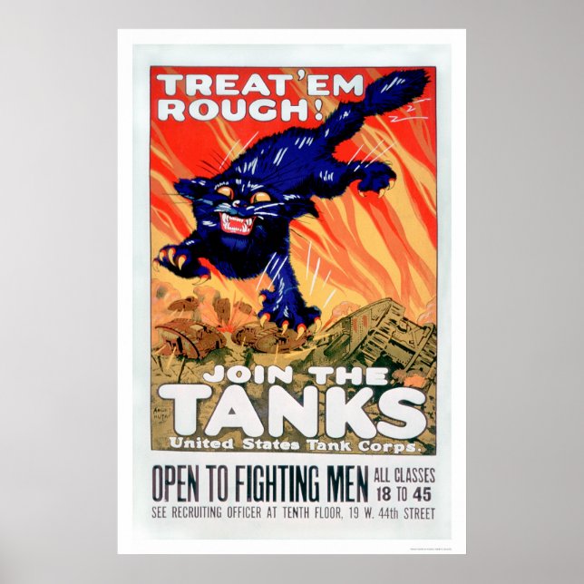 Treat 'Em Rough!  Join the Tanks (US02077A) Poster (Front)