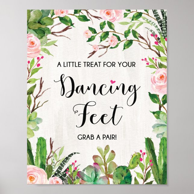 Treat for Dancing Feet Fiesta Wedding Shoes Decor (Front)