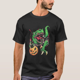 Treat Halloween T Rex Dinosaur Gift Boys T-Shirt