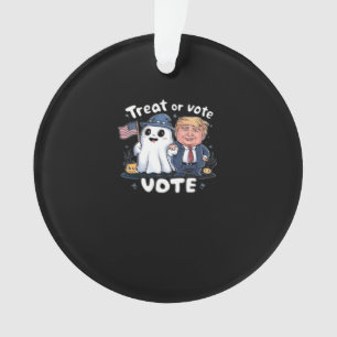 Treat Or Vote, Spooky Trumpkin, Halloween Graphic, Ornament