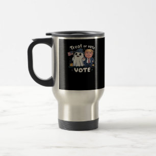Treat Or Vote, Spooky Trumpkin, Halloween Graphic, Travel Mug