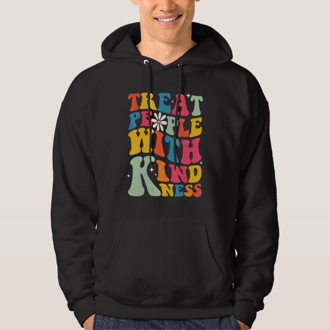 Treat People With Kindness Retro TPWK Inspirationa Hoodie (Front)