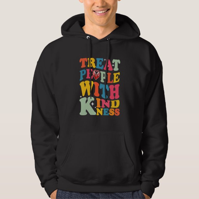 Treat People With Kindness Retro TPWK Inspirationa Hoodie (Front)