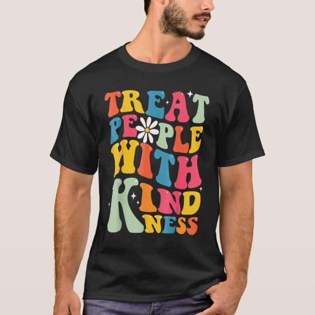 Treat People With Kindness Retro TPWK Inspirationa T-Shirt (Front)