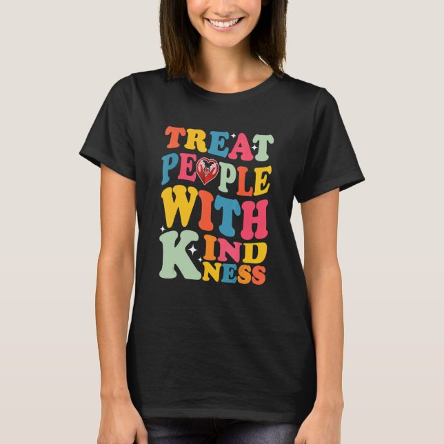 Treat People With Kindness Retro TPWK Inspirationa T-Shirt (Front)