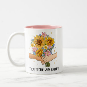 Treat People with Kindness Two-Tone Coffee Mug