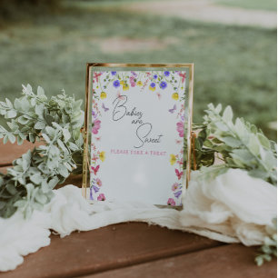 Treat Table Sign – Wildflower Baby Shower or Event