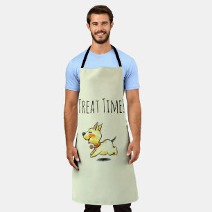 Treat Time! Cute Running Puppy Dog Apron