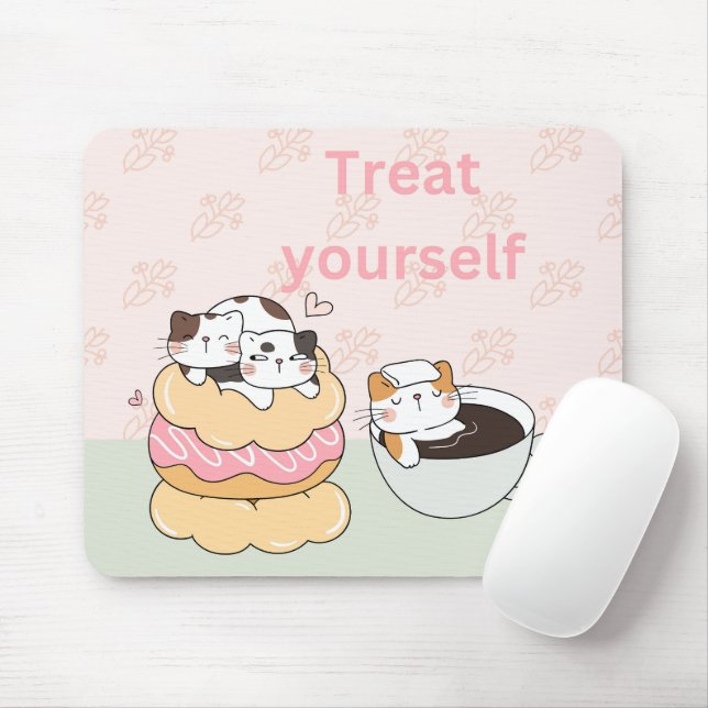 Treat Yourself Cats Mouse Mat (With Mouse)