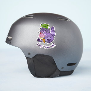Treat Yourself, Purple Racoon with Icecream