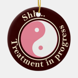 Treatment In Progress Yin Yang Door Hanger Ceramic Tree Decoration
