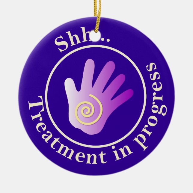 Treatment In Progress Yin Yang Door Hanger Ceramic Tree Decoration (Front)