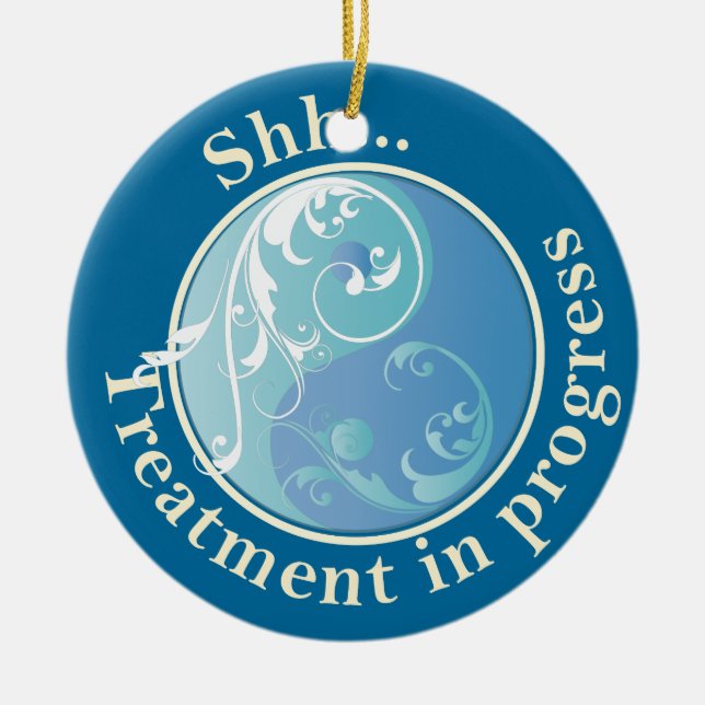 Treatment In Progress Yin Yang Door Hanger Ceramic Tree Decoration (Front)