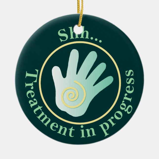 Treatment Room Door Hanger Ceramic Tree Decoration (Front)
