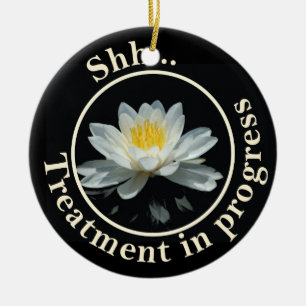 Treatment Room Lotus Flower Do Not Disturb Ceramic Tree Decoration