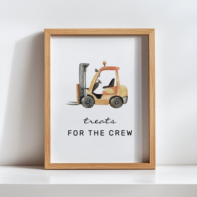Treats for the Crew Construction Birthday Sign (Creator Uploaded)