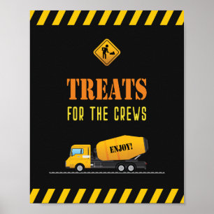 Treats for the Crews Construction Theme Signs