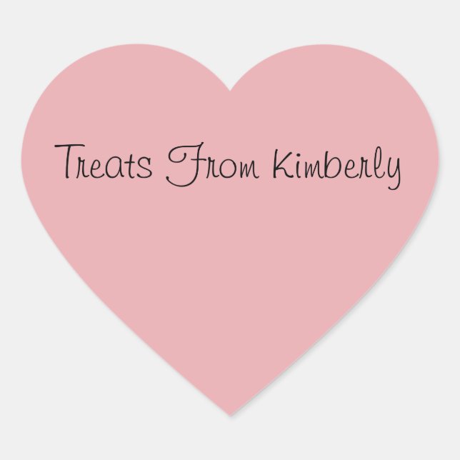 treats from, customise heart sticker (Front)