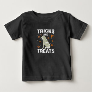 Treats _ Tricks Rottweiler Halloween Costume Mummy Baby T-Shirt