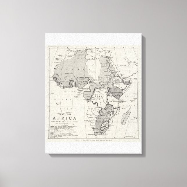 Treaty Map of Africa Canvas Print (Front)