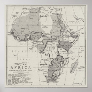 Treaty Map of Africa Poster