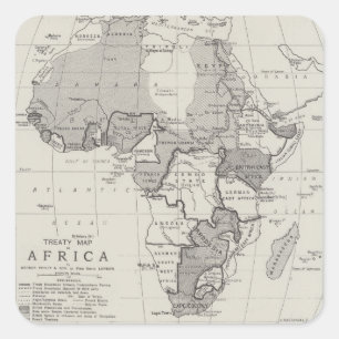 Treaty Map of Africa Square Sticker