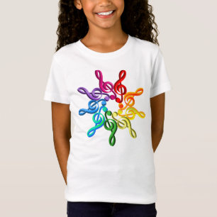 Trebel Clefs In A Pattern Girls T-Shirt