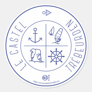 Trébeurden The Castel Classic Round Sticker