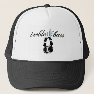 treble and bass trucker hat