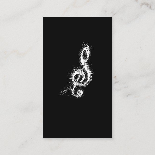 Treble Clef Art Musical Notes Musician Orchestra Business Card (Front)
