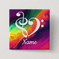 Treble Clef Bass Clef Heart Nebula Customised