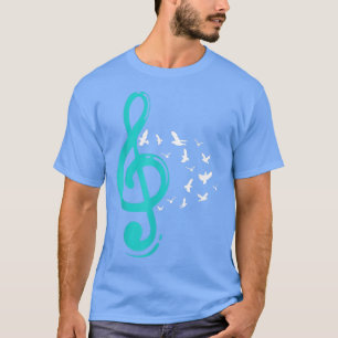Treble Clef Birds Music Teacher Musician T-Shirt