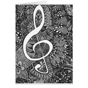 Treble Clef blank card