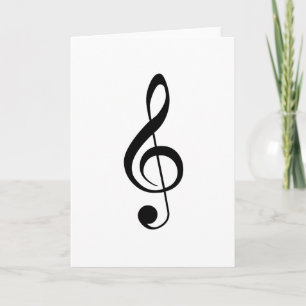 Treble Clef Blank Notecard