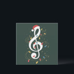 Treble Clef Christmas Lights Music Lover Musician Holiday Card<br><div class="desc">Treble Clef Christmas Lights Music Lover Instrument Musician</div>