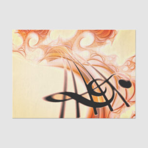 Treble Clef Composition Gold 2 Musician Decoupage  Tissue Paper