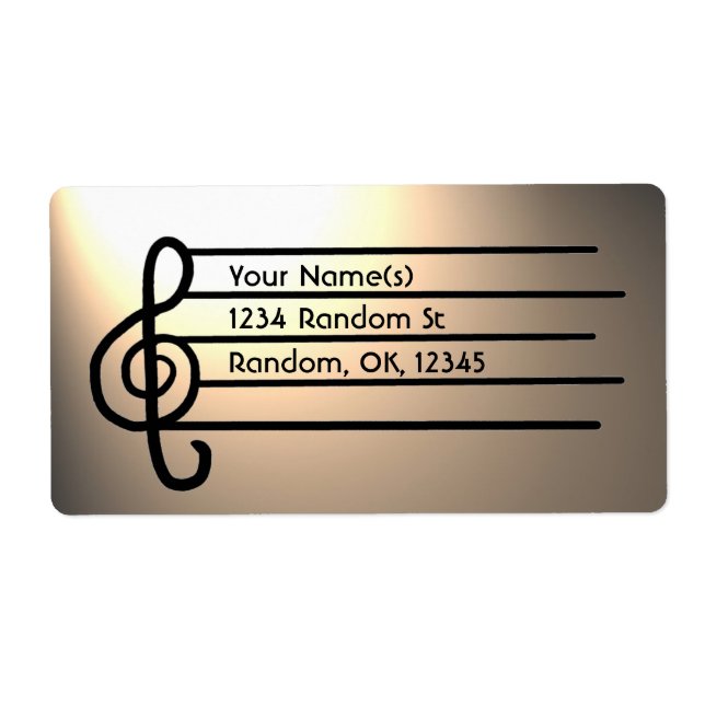 Treble Clef customisable address labels (Front)