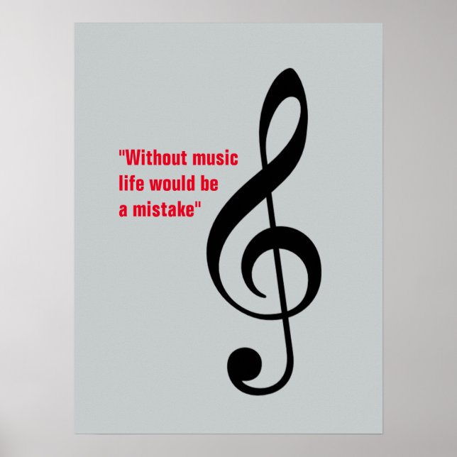 treble clef decor, music_note poster (Front)
