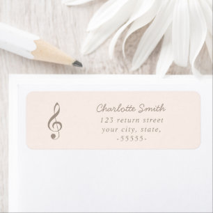 Treble Clef Elegant Script Music Teacher Modern