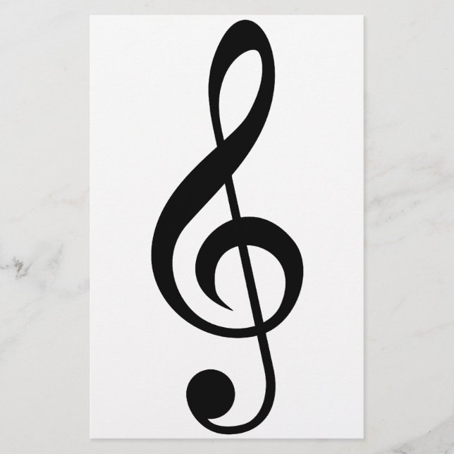 Treble Clef G-Clef Musical Symbol Flyer (Front)